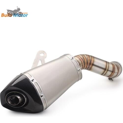 Slip-on motorcycle exhaust for Kawasaki Z900 2017-2020 middle link pipe adapter with Akrapovical exhaust DB killer road use