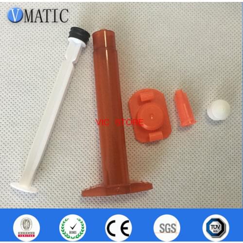 High Quality Pack Of 10 X 5cc/ml Amber UV Block Fluid Dispenser Manual Syringe With Plunger Stopper & Piston