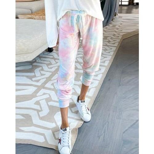 Summer Hot Spot European and American Womens Loose Printing Home Pants Leisure Pants Om9313 Woman Pants