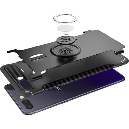 10pcs For OPPO Find X Case Car Holder Magnetic Suction Ring Bracket Shockproof Rugged Armor Shell Phone Cover