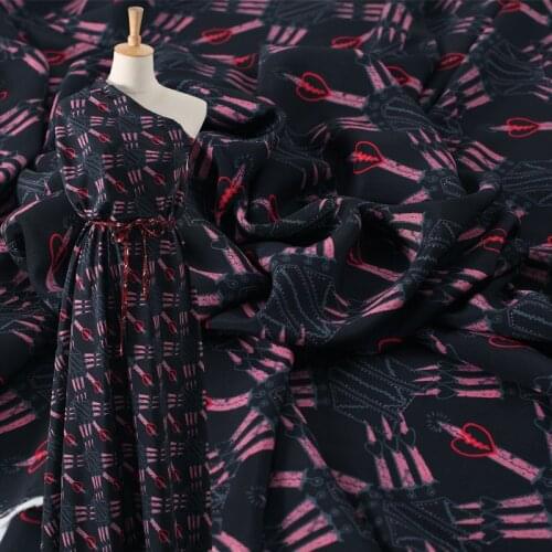 100% mulberry silk crepe de chine cloth 14mm 140 cm wide summer anti-wrinkle shirt dress printed fabric alibaba express