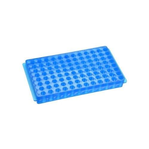2 Pcs 2 Kind of Tube Rack Polypropylene 96-Well Blue for 0.5ml, 1.5ml, 2ml