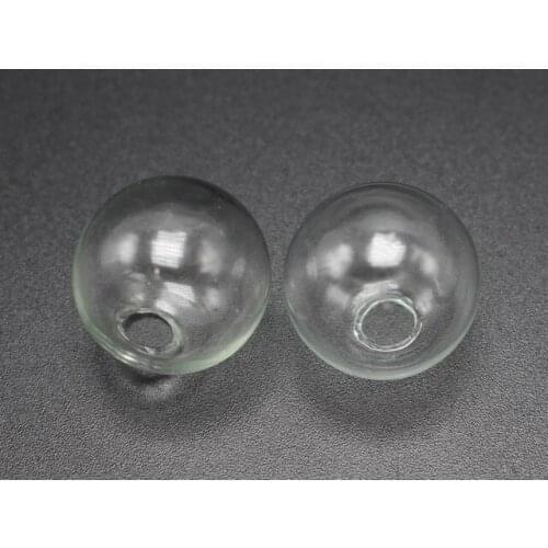 20 Clear Mini Lightbulb Globe Glass Bottle Vial 12mm For Ring Earring Pendants
