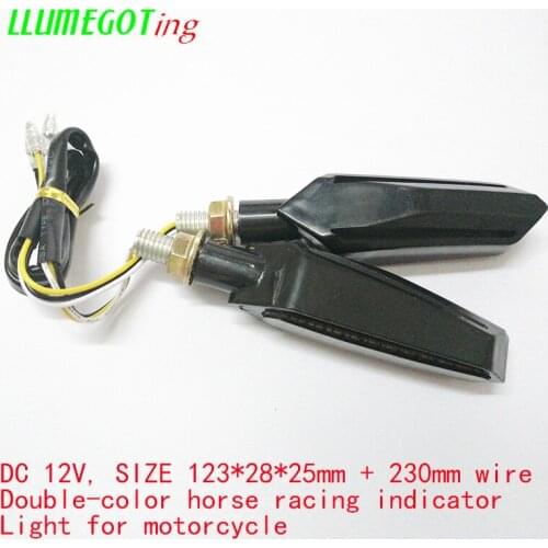 24x 3020SMD Waterproof 12V LED Motorcycle Turn Signal Light Flowing Water Blinker Braking Daytime Running Light DRL for Yamaha