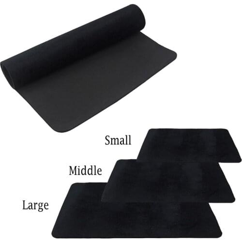 3 Sizes Professional Black Poker Card Mat Poker Coin Close-up Pad with Thickened Exquisite Flannelette Surface Magic Tricks Prop