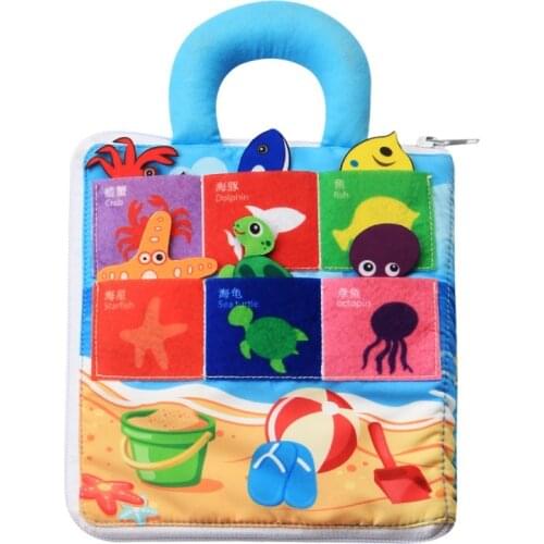 3D Cloth Book Early Education Toys Cartoon Ocean Touch Feel Activity for Children Games Toys Gifts