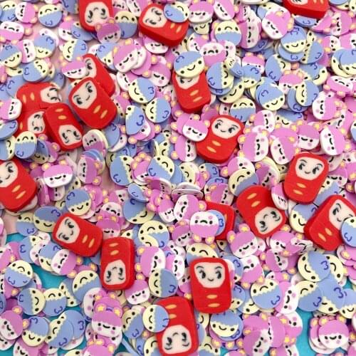 50g Polymer Hot Clay Cute Doll Slice Sprinkles for Crafts DIY Making Nail Arts Phone Decoration DIY Scrapbooking 5-10mm
