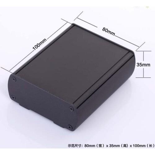 Aluminum project box enclosure electrical PCB 80*35*100mm DIY NEW wholesale