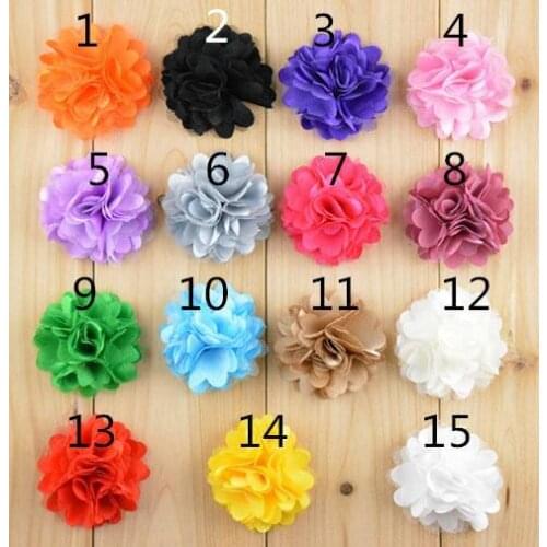 30pcs 2" satin mesh flowers for DYI accessories