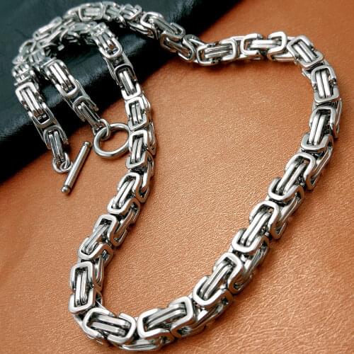 Necklace men stainless steel King chain necklace women hip hop long necklace men jewelry on the neck gifts for male accessories