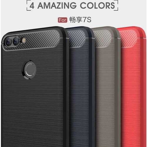 Huawei P Smart FIG-LX1 FIG-LX2 Soft Silicone TPU Cover Carbon Fiber Phone Case for Huawei PSmart FIG L21 L22 LX1 LX2 Phone Bags