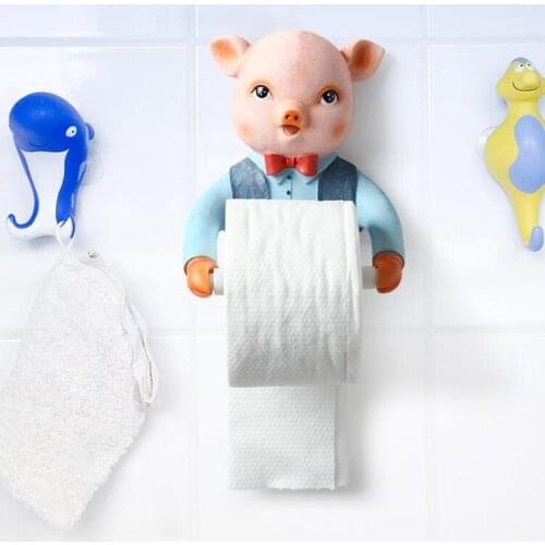 Decorated Tissue Holder-Animal Hanging Roll Paper Rack-Bathroom Accessories Set-Paper Towel Holder For Kitchen