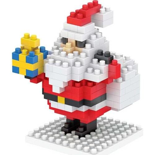 Micro Bricks Christmas Santa Claus Model Building Blocks Diamond Bricks Building Block Toy For Kids Toys Children Christmas Gift