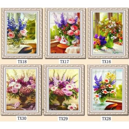 DIY Diamond Painting Needlework Novelty Square Full Diamond Embroidery Pattern Flower Red Rose Set For Painting 25*35