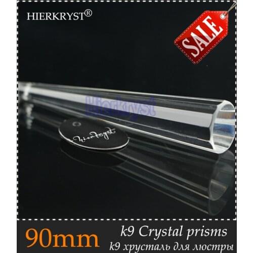 HIERKYST 1 pc K9 Glass Crystal Prisms Pendants Chandeliers Parts Lustres Rainbow Lamp Lighting Hang Drops 90mm 3.5" #2101