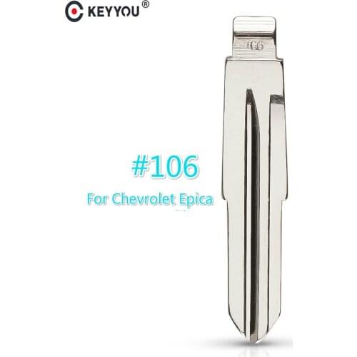 KEYYOU 10PCS/LOT Metal Blank Uncut Flip KD Remote Key Blade Type #106 for chevrolet NO.106 Blade