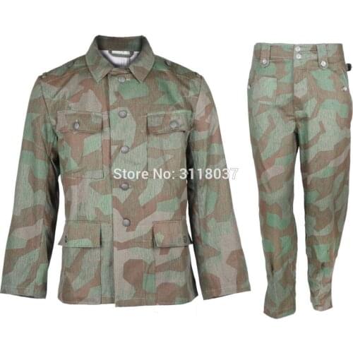 COSPLAY WW2 GERMAN WH M43 SPLINTER FIELD TUNIC & TROUSERS