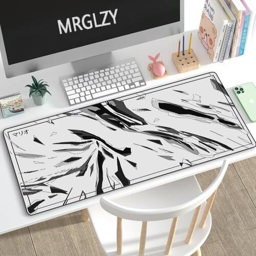 Ins Style Marbling Art Mouse Pad Gamers Large Black White Mousepad Gaming Accessoroes Laptop Gamer Mechanical Keyboard Desk Mat