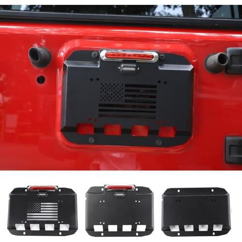 Aluminum Alloy Tailgate Exhaust Air Vent-plate Cover License Plate for Jeep Wrangler JK JL 2007+ Exterior Decoration Accessories