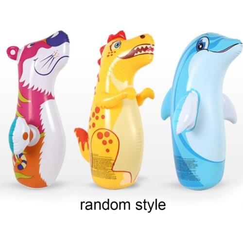 Inflatable Thickened Punching Boxing Bag for Kids Fitness Puzzle Animal Pattern P31B