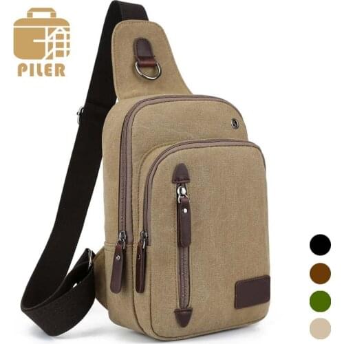2020 Casual Men Chest Pack Canvas Vintage Shoulder Bags Mens High Quality Messenger Bags Fashion Classic Crossbody Shoulder Bag