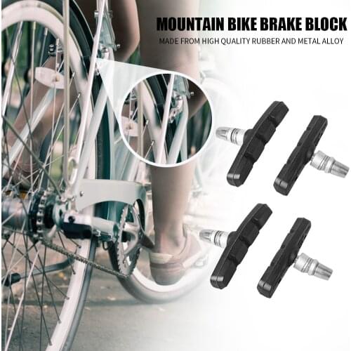 Durable Rubber V-brake Shoes Pads Cycling Bicycle MTB Mountain Bike Brake Blocks Easily Installation Personal Bicycle Parts