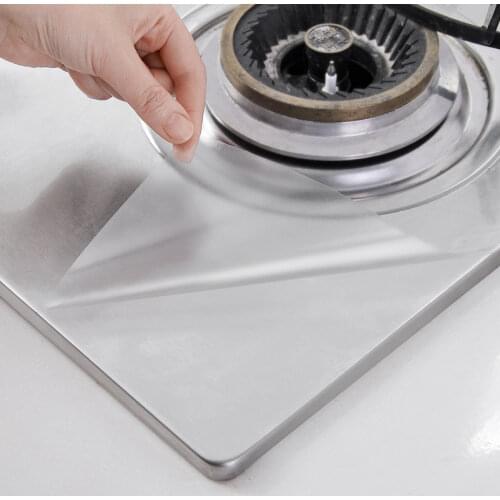 Transparent Kitchen Oil-proof Stickers Waterproof Wallpaper Protection Heat-resistant Range Hood Tile Household Wall Sticker