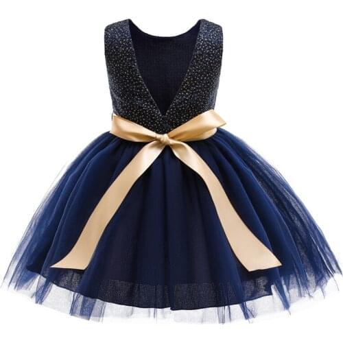 2-10Yrs Girls Christmas Dress for Kids New Year Party Princess Costume Bridesmaid Children Wedding Evening Prom Gown Dress