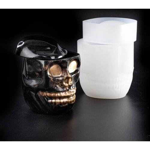 Punk Style Skull Ashtray Silicone Mold For Ashtray Craft DIY UV Resin Epoxy Molds DIY Making Finding Accessories Jewelry