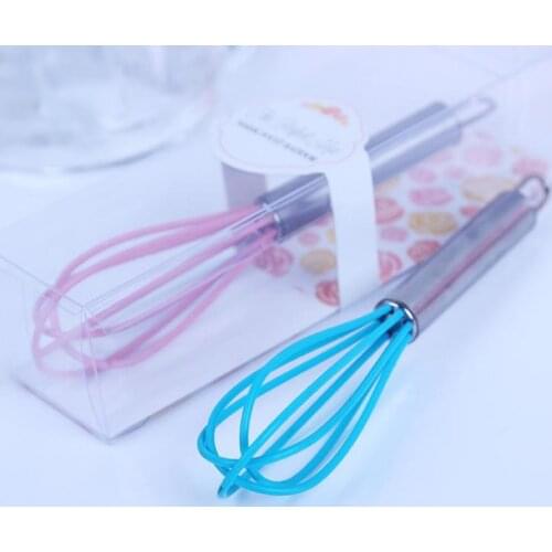 Silicone Egg Beaters Kitchen Tool Hand Egg Foamer Mixer Cook Blender With Stainless Steel Comfortable Handle Wedding F20173477