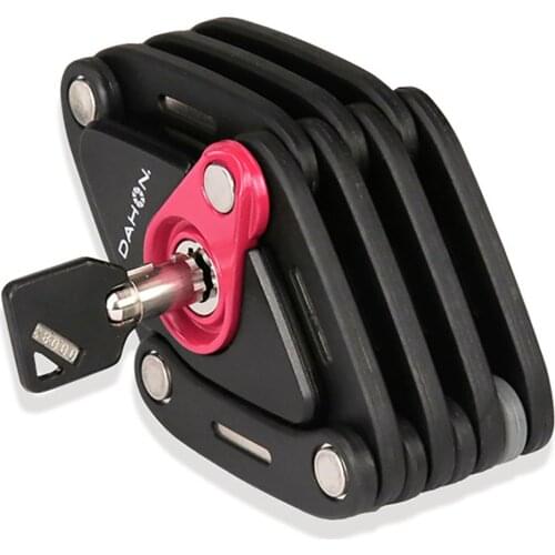 Foldable Bicycle Lock Sturdy Security Anti-Theft Long Anti-Rust Bicycle Chain Lock Zinc Alloy Bicycle Equipment