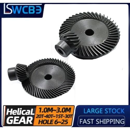Spiral bevel gear standard inner hole spot factory direct sale 1 die 1.5 die 2 die 45 steel tooth surface quenched black