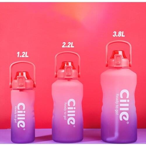 3.8L Sports Water Bottles Gym Leak-proof Drop-proof Portable Shaker Outdoor Travel Kettle Plastic Drink Water Bottle BPA Free