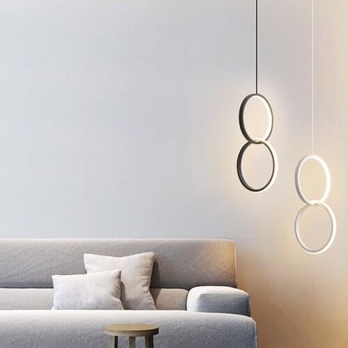 Light minimalist /creative /personality bedroom bedside LED pendant lights long line hanging lamp