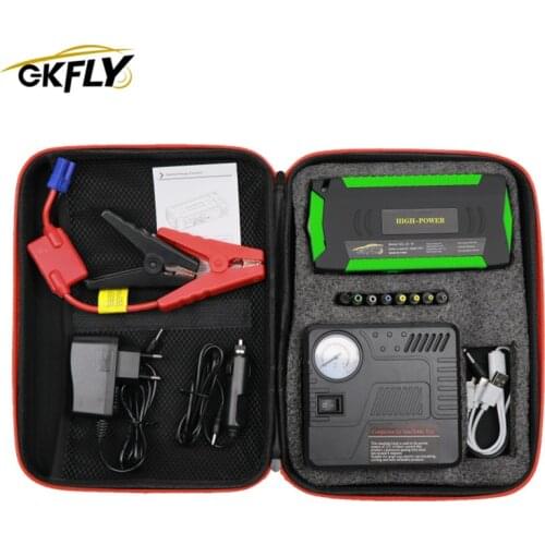 GKFLY Super Power 600A Air Pump Compressor Car Jump Starter 12V Car Starting Car Device For Petrol Diesel Car Battery Charger Bo