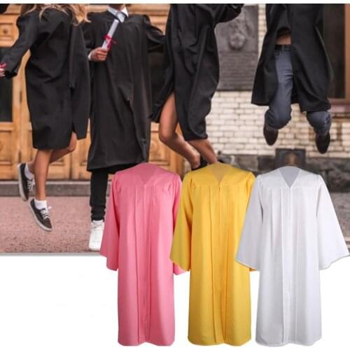 Adult Bachelor Robes+Hat Set University Graduation Gown Student High School Uniforms Class Team Wear Academic Dress
