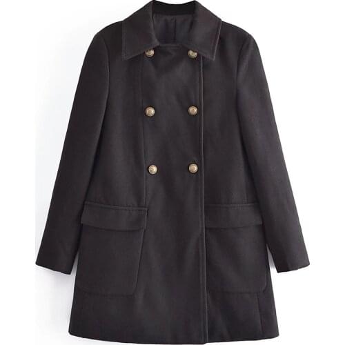 Женские черные пальто Willshela China At AliExpress