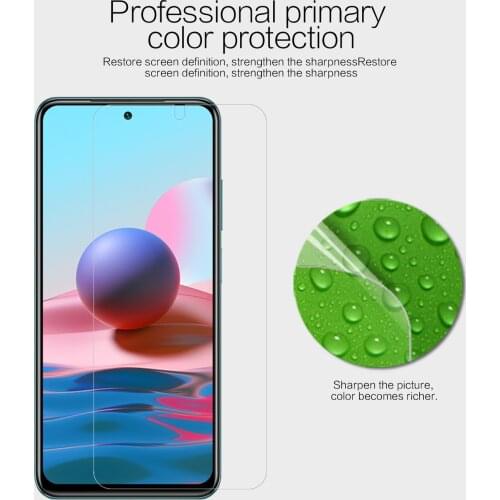 For Xiaomi Redmi Note 10 4G Screen Protector NILLKIN Clear/Matte Anti-fingerprint Soft PET Protective Film for Redmi Note 10s