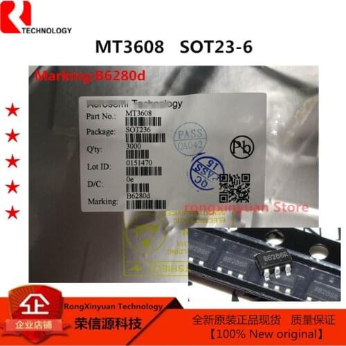 10-100-3000 pcs/lot MT3608 Marking: B6280d B628 SOT23-6 2A Step Up Converter 100% New original