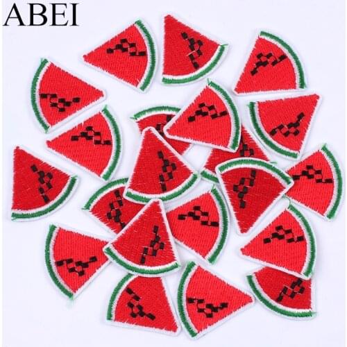 20pcs Cartoon DIY Small Watermelon Patches Embroidered mini Fruits Stickers for Kids Clothes Garments Jeans DIY Applique Badges