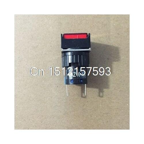 5 Pcs DC 12V Red Square Cap Indicator Light Accident Signal Lamps