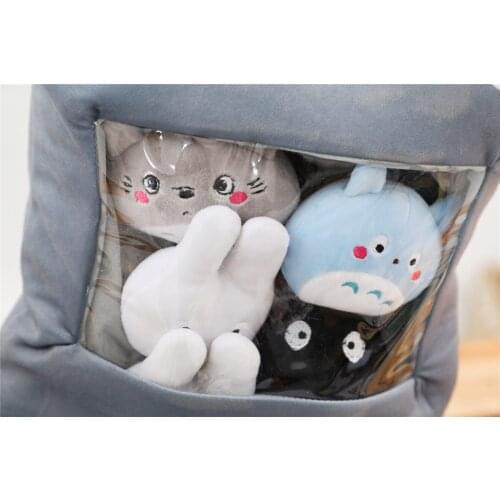 8pcs/lots 4 Designs Creative Plush Toys Totoro Snack Pillow Dolls Stuffed kawaii My Neighbor Totoro Toys for Children Kids Gifts