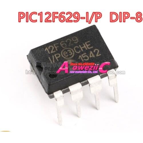 Aoweziic 2018+ 100%new original PIC12F629-I/P PIC12F629-I/p PIC12F629 12F629 DIP-8 MCU controller