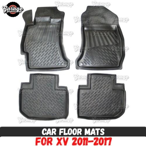 Car floor mats case for Subaru XV 2011-2017 rubber 1 set / 4 pcs or 2 pcs accessories protect of carpet decoration car styling