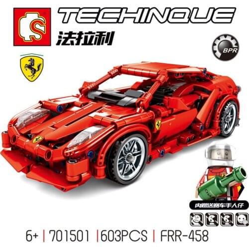 SEMBO Blocks Famous Vehicle Model Super Race Car Building Bricks Technic Educational Toy Boy Gifts Kids Toys for Boy 701501
