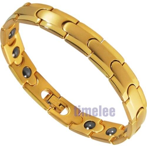Bracelets Bangles Men Magnetic Therapy Germanium Male Wristband Health Hologram Bracelets