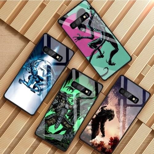 Alien vs Predator Cool Tempered Glass Phone Case For Samsung Galaxy S8 S9 S10 S20 PLUS J8 J6 J4 2018 NOTE 8 9 10 Cover Shell