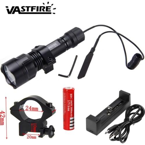 850nm IR Night Vision Weapon Light LED Infrared Tactical Outdoor Rifle Hunting Flashlight for Night Vision Camera & Camcorder