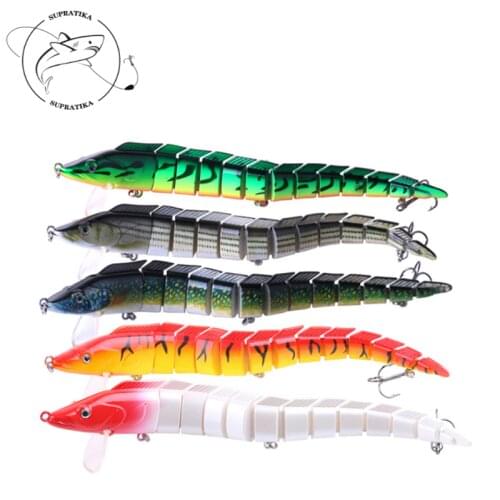 Artificial Multi-section Plastic Hard Bait 2# 5Colors 46g/23cm With Sharp Hook Bionic Bait Swimbait Fishing Lure 3D Eyes