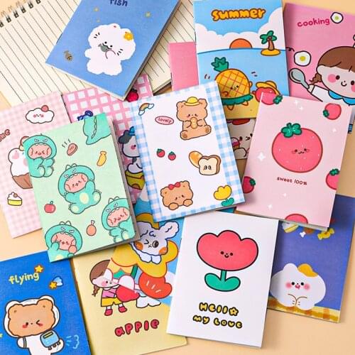 Korea Stationery Small Notebook Cartoon Notepad Soft Surface Copy Kindergarten Pupils Office Supplies